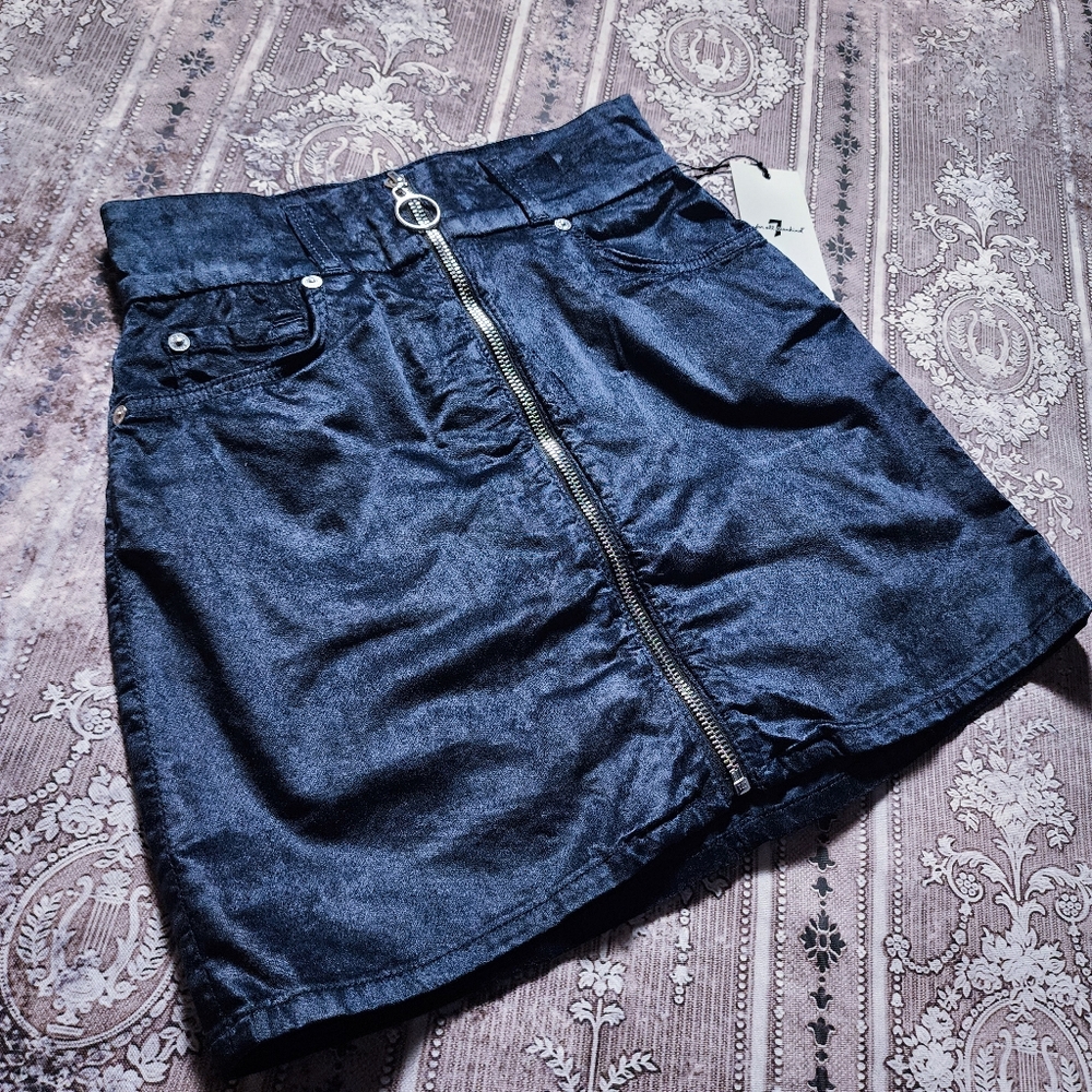 Navy Blue 7 For All Mankind Mini Skirt Size 24